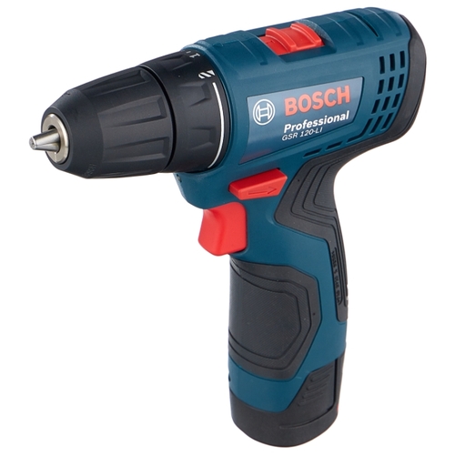 Дрель-шуруповерт аккумуляторная BOSCH GSR 120-LI Li-Ion 2.0 А-ч 12 В х2 кейс 30 Н·м 0.601.9G8.020