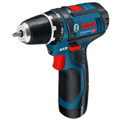 Дрель-шуруповерт BOSCH GSR 12V-15 2.0Ач х2 L-BOXX