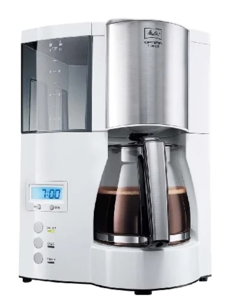 Кофеварка капельная Melitta Optima Glass Timer белый