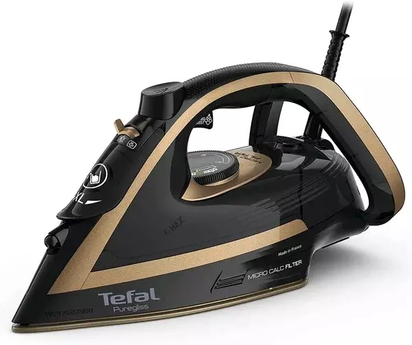 Утюг Tefal Puregliss FV8064E0, черный/золотой