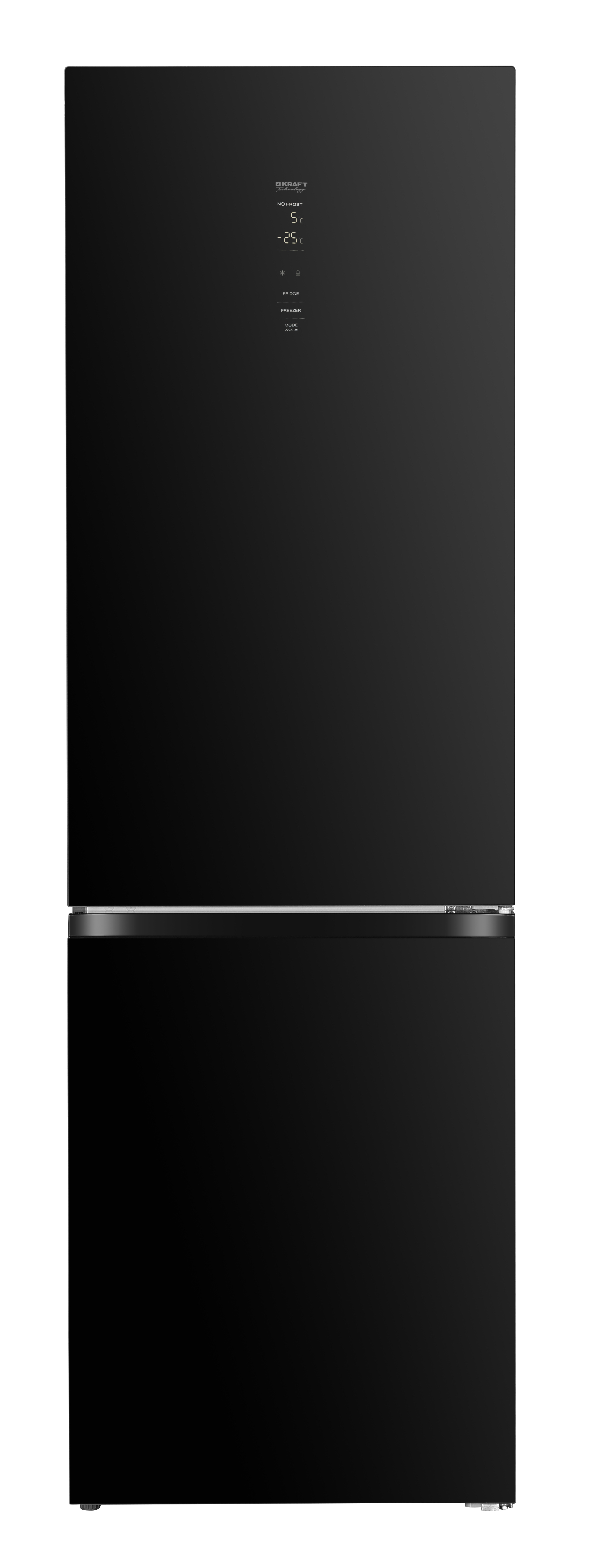 Холодильник двухкамерный Kraft TNC-NF504BG, черный