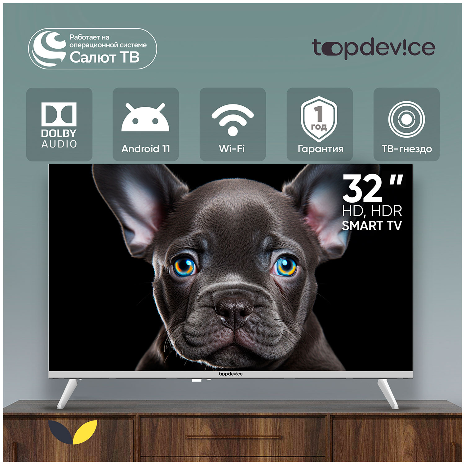 Телевизор Topdevice TDTV32CS08H_WE, белый