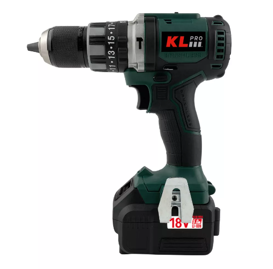 Дрель-шуруповерт аккумуляторная ударная KLPRO KLDM18BH-20 (с 2 АКБ и ЗУ)