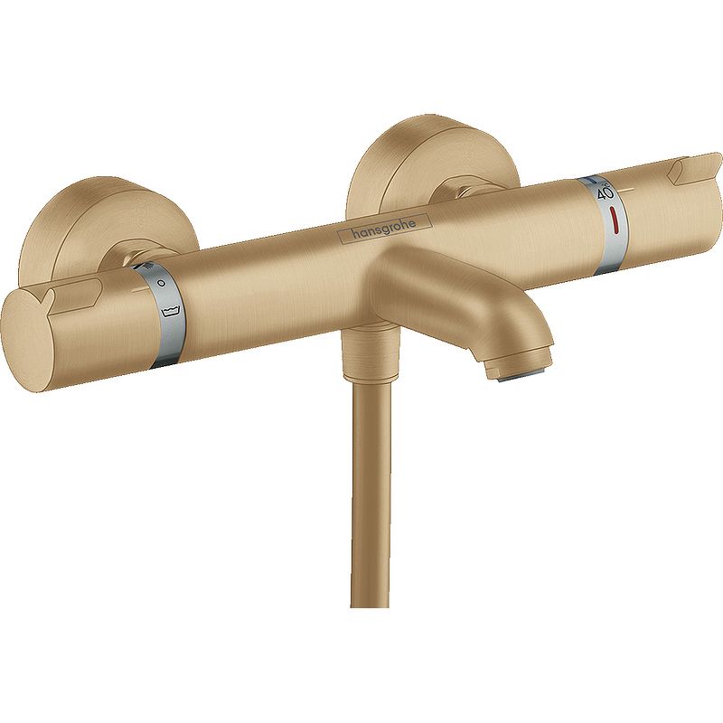 Смеситель для ванны с душем термостатический Hansgrohe Ecostat Comfort 13114140, шлифованная бронза