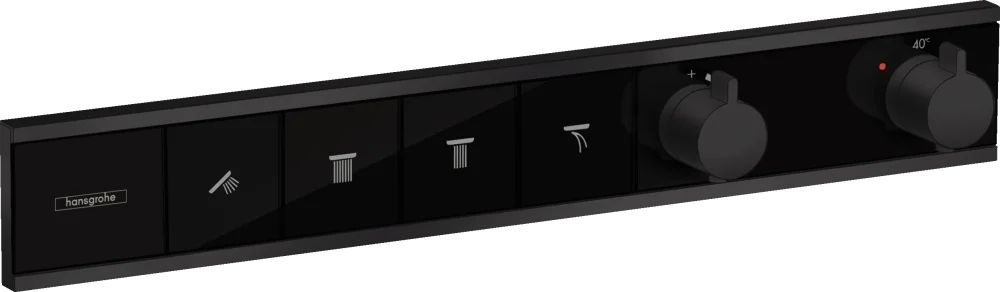 Термостат для душа Hansgrohe RainSelect 15382670S (со скрытой частью 01800180), матовый черный