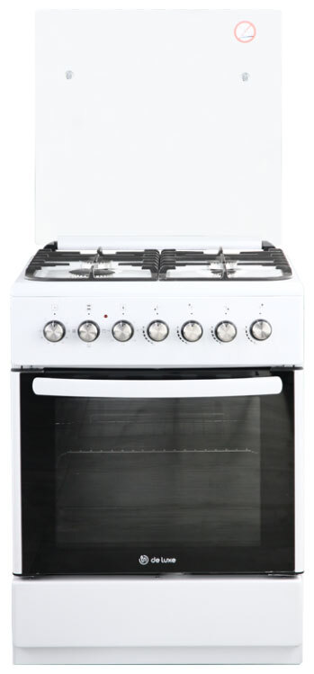 Плита комбинированная De Luxe 606040.00гэ-001 (кр) ЧР, белый
