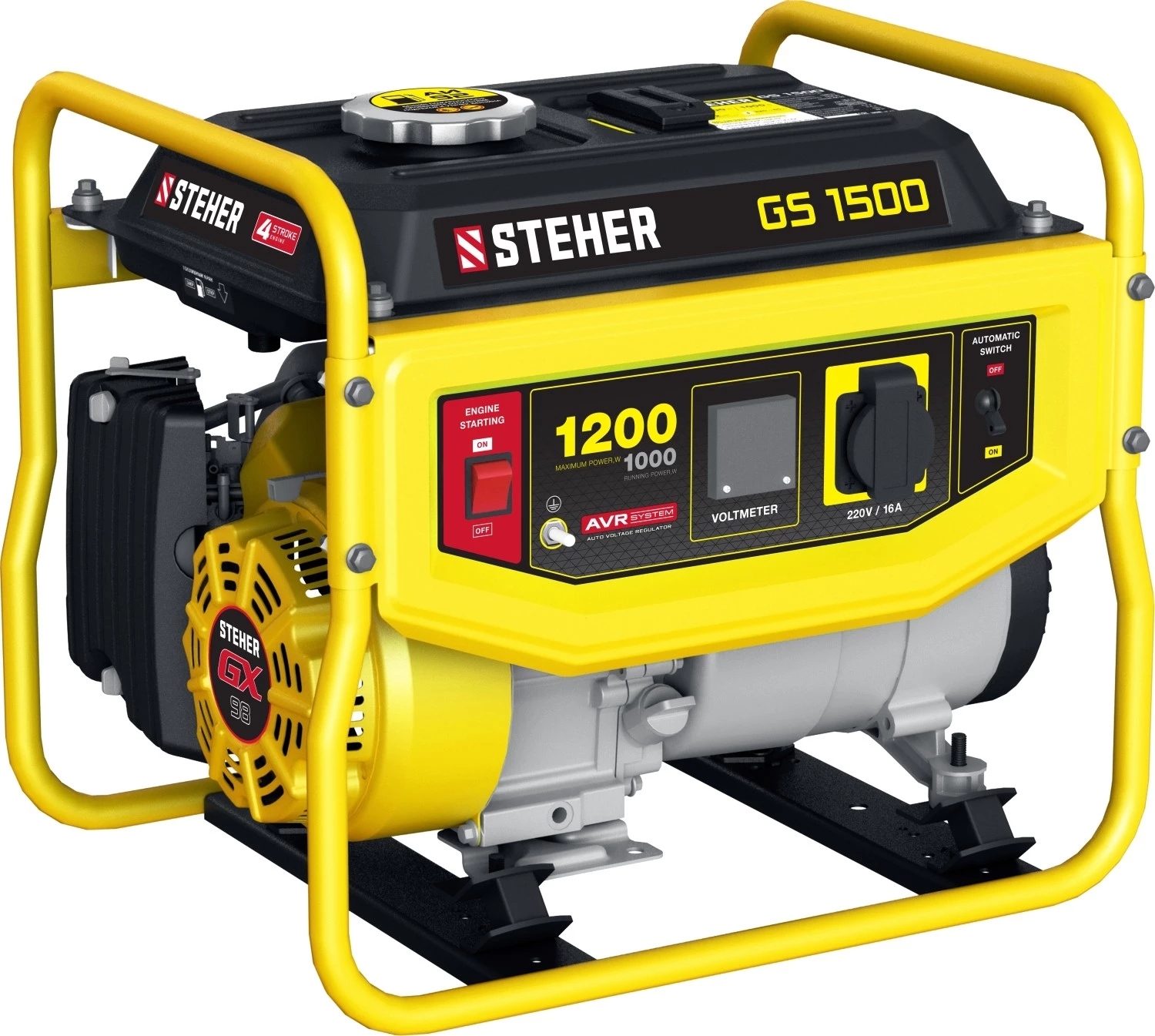 Генератор бензиновый Steher GS-1500