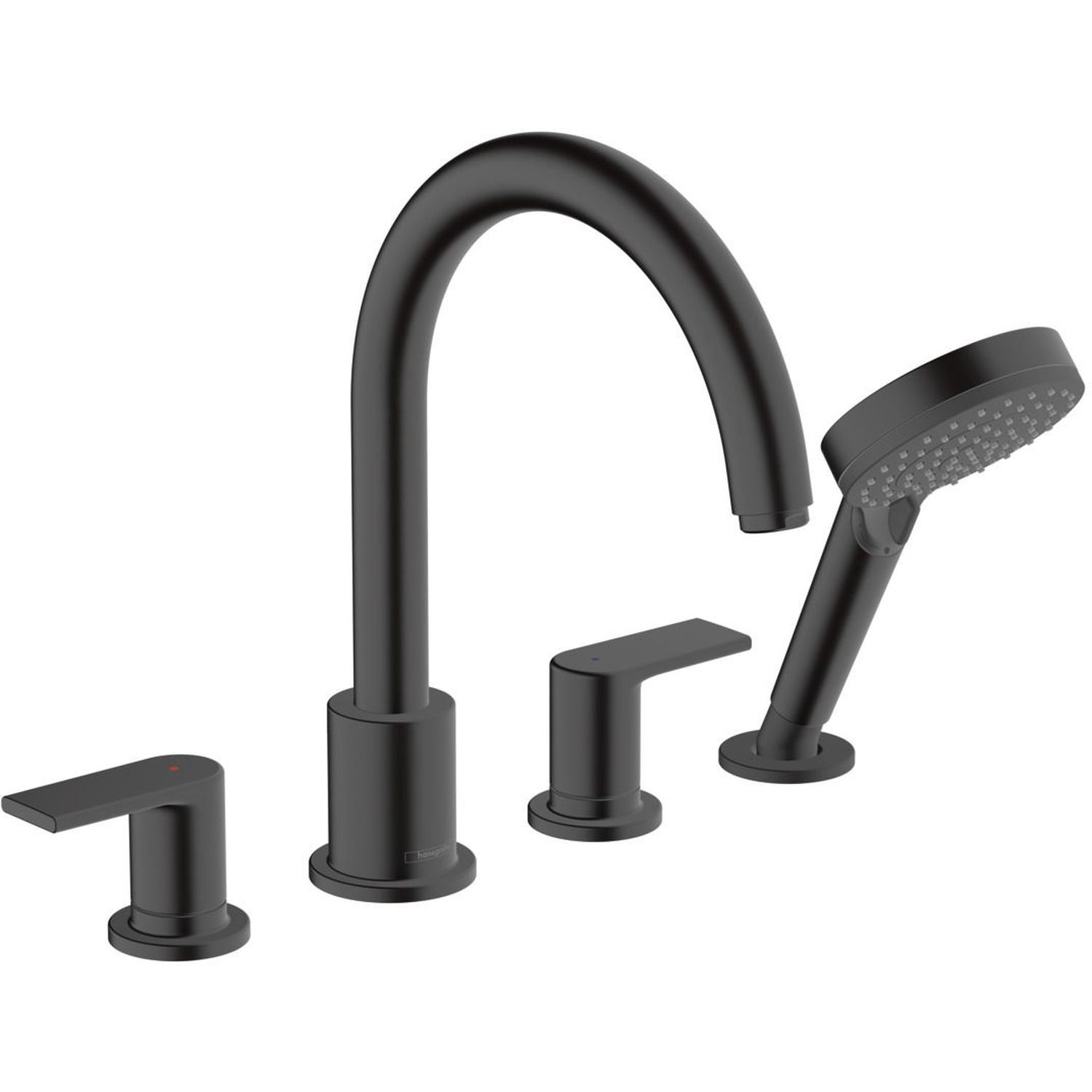 Смеситель для ванны Hansgrohe Vernis Shape 71459670S (с внутренней частью), черный