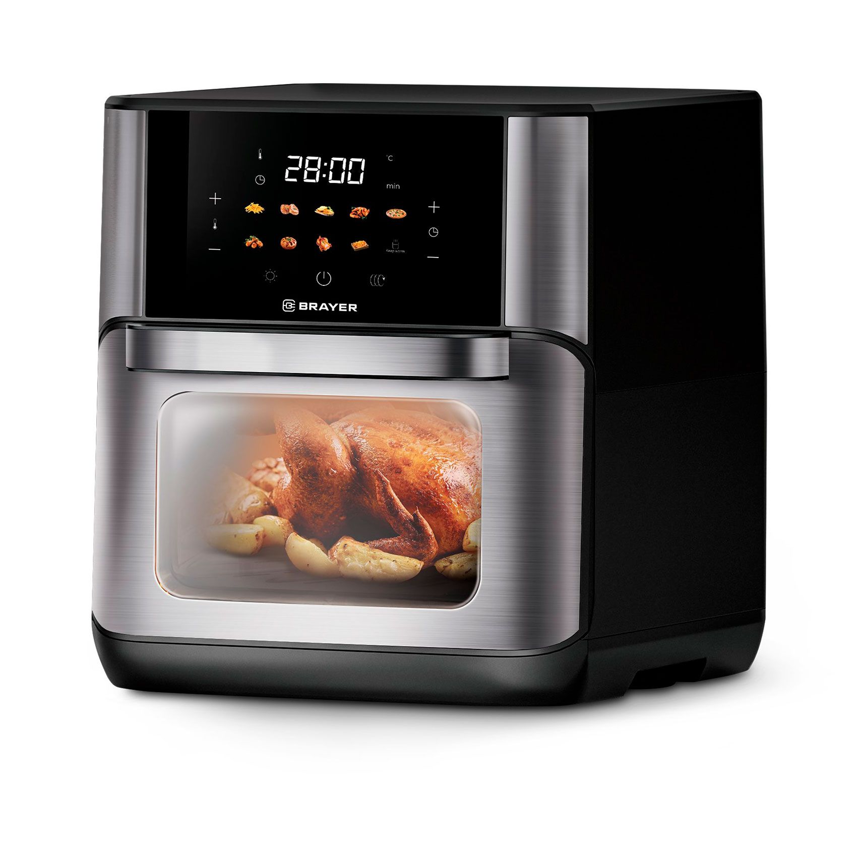 Аэрогриль BRAYER BR2054, черный/серебристый