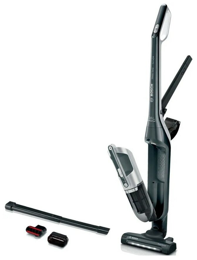 Пылесос беспроводной Bosch Flexxo Gen2 BCH3K2801 серебристый/черный