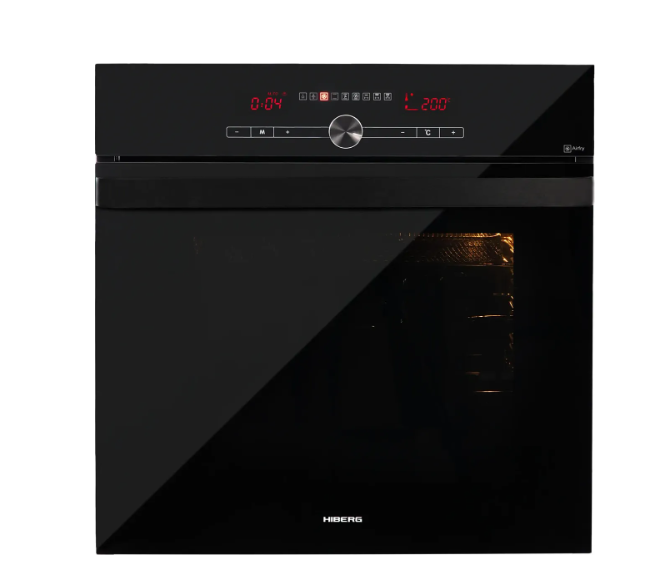 Духовой шкаф электрический HIBERG VM 6193 B, черное стекло