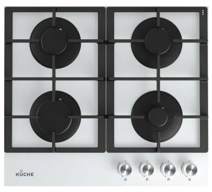 Варочная панель газовая KUCHE GGH 640 WF Белая