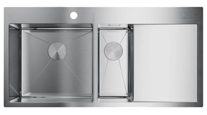 Интегрированная кухонная мойка OMOIKIRI Akisame 100-2-IN-L