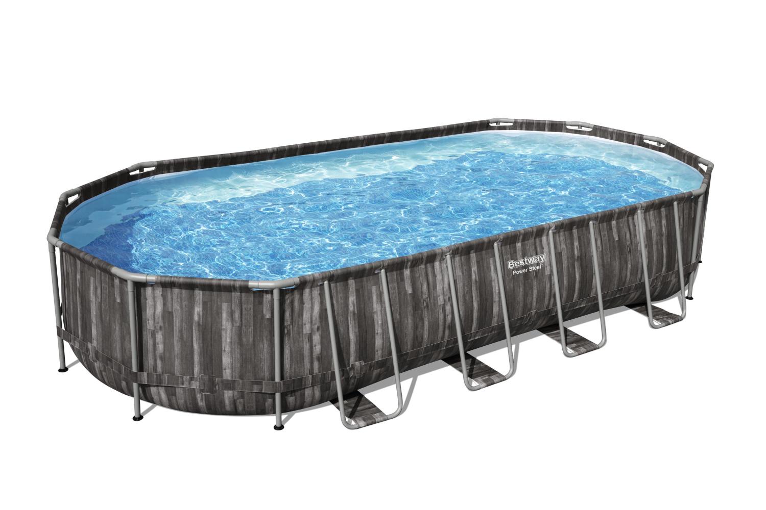 Бассейн каркасный овальный Bestway Power Steel 732x366x122 см
