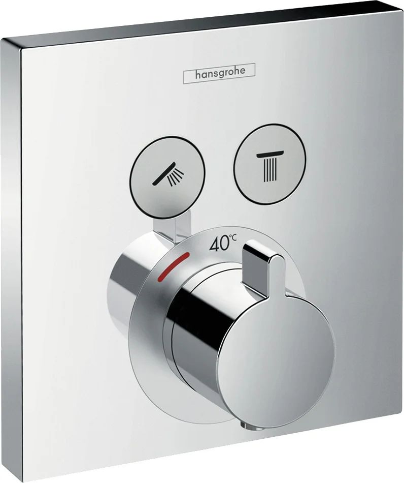 Термостат для душа Hansgrohe ShowerSelect 15763000S (со скрытой частью 01800180), хром