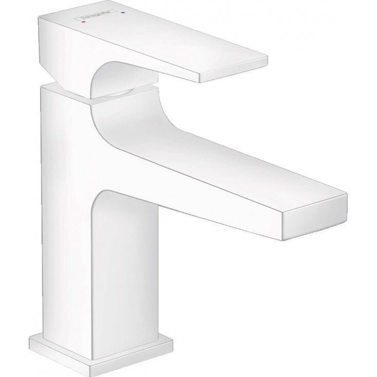 Смеситель для раковины Hansgrohe Metropol 32500700 (с донным клапаном), белый матовый