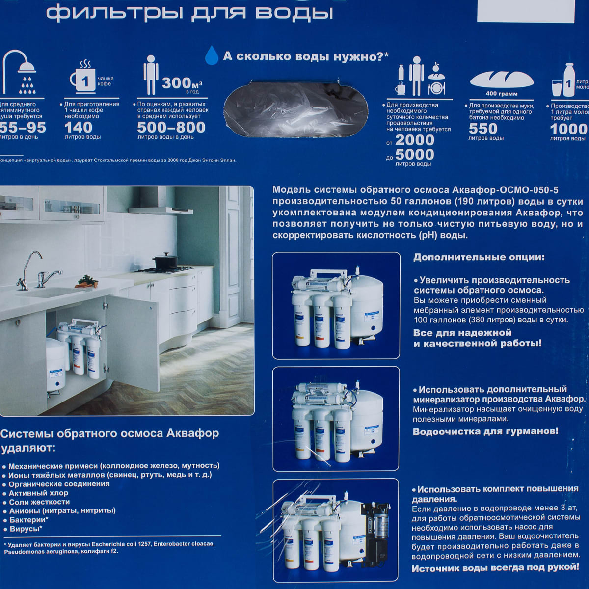 Система обратного осмоса АКВАФОР Осмо 50 (исп.5)