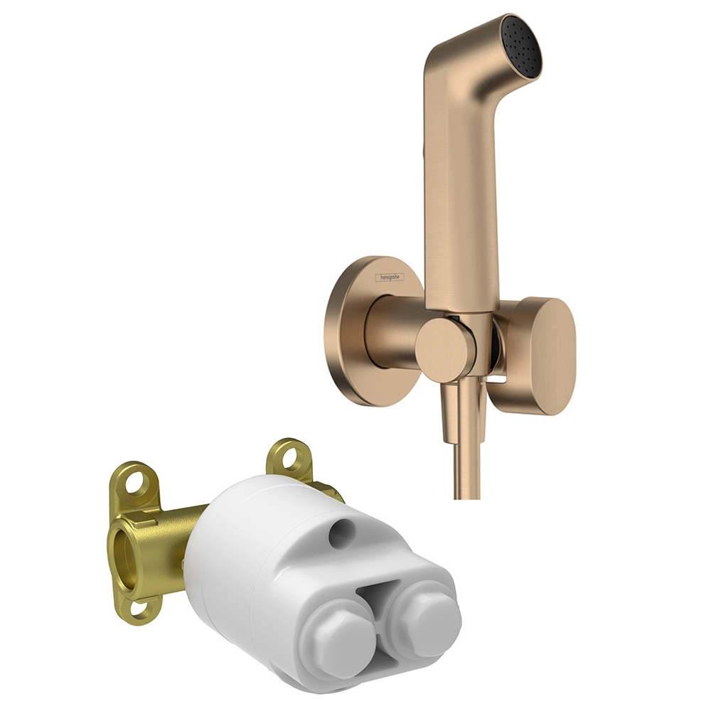 Гигиенический душ Hansgrohe Bidette 29232140S (со скрытой частью 29235180), шлифованная бронза