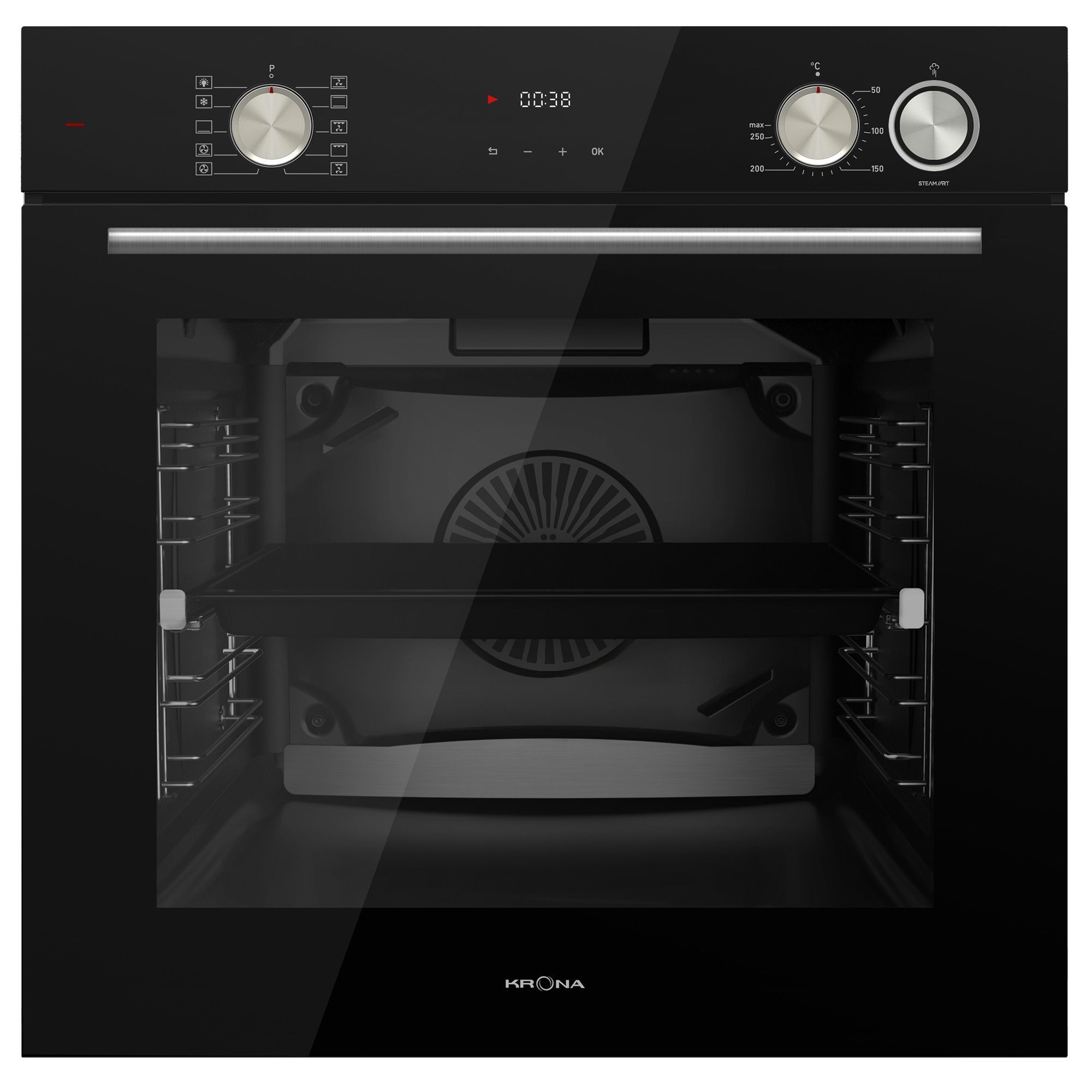 Духовой шкаф электрический Krona Nebula steam 60 BL, черный