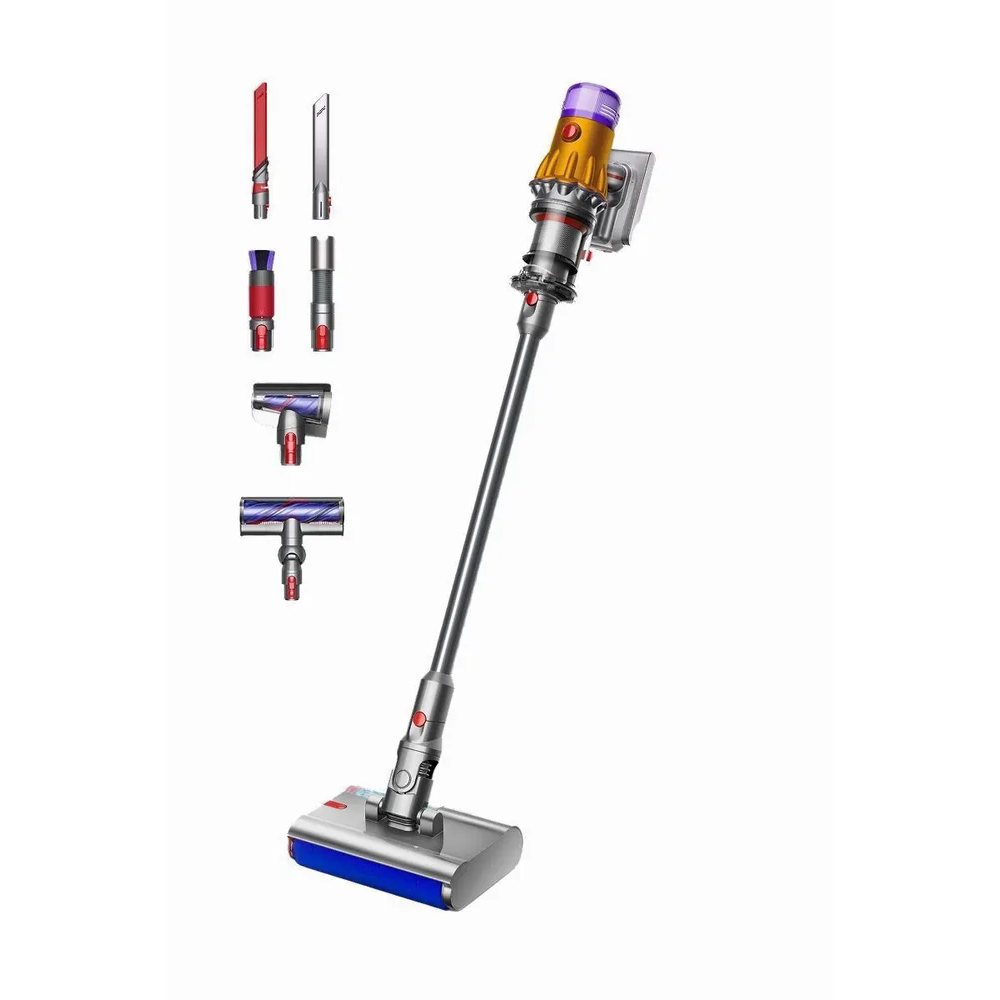 Пылесос вертикальный Dyson V12s Detect Slim Submarine (630897-01), серый/желтый