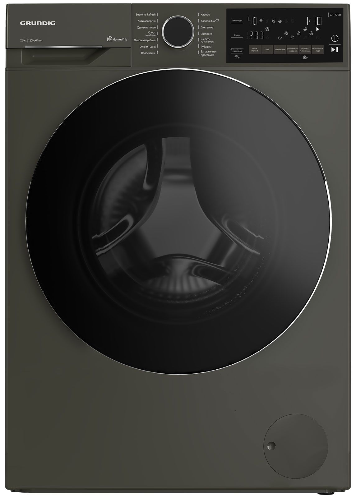 Стиральная машина Grundig GW7P77H21M, антрацит
