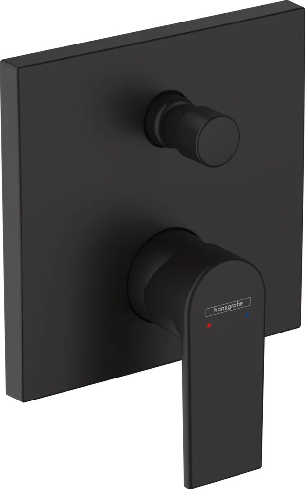 Смеситель для ванны и душа Hansgrohe Vernis Shape 71468670S (со скрытой частью 01800180), черный