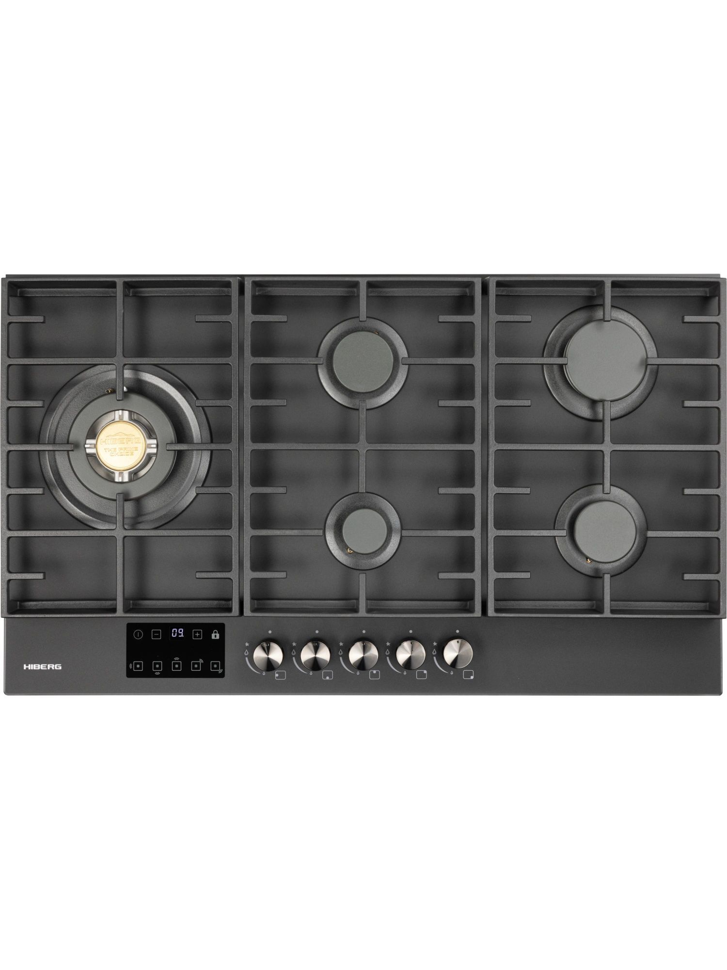 Варочная панель газовая Hiberg VM 9255 B, черный