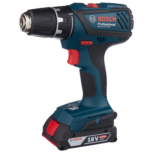 Дрель-шуруповерт аккумуляторная BOSCH GSR 18-2-LI Plus 2.0Ah x2 Case 63 Н·м 0.601.9E6.120