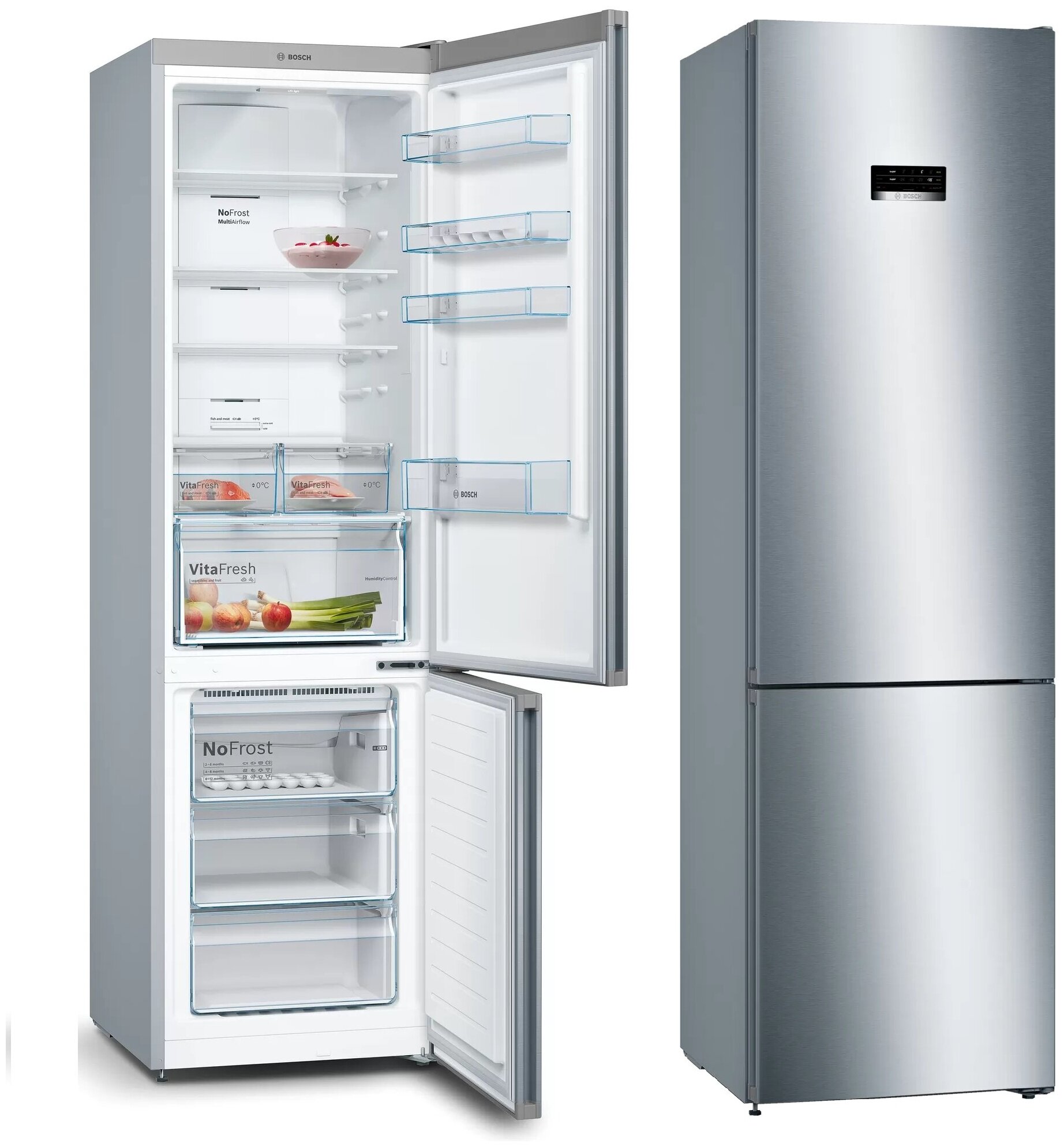 Холодильник BOSCH KGN39XI326 серебристый