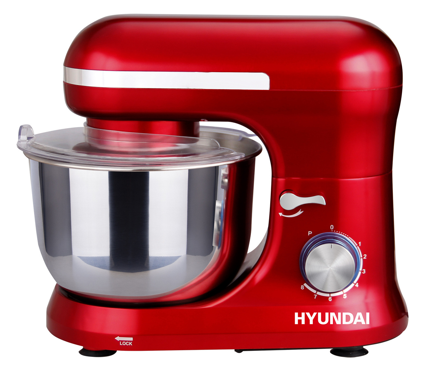 Миксер планетарный Hyundai HYM-S6451, красный