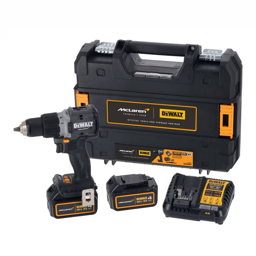 Дрель-шуруповерт аккумуляторная DeWALT McLaren Limited Edition DCD85MM2T-QW (кейс, с 2 АКБ и ЗУ)