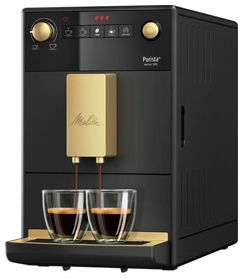 Кофемашина Melitta Purista Series 300 золотистый/черный