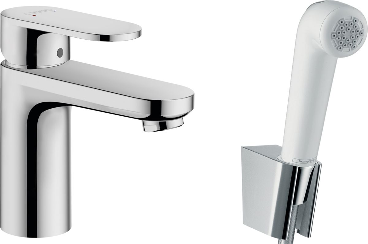 Смеситель для раковины Hansgrohe Vernis Blend 71215000 (с гигиеническим душем), хром
