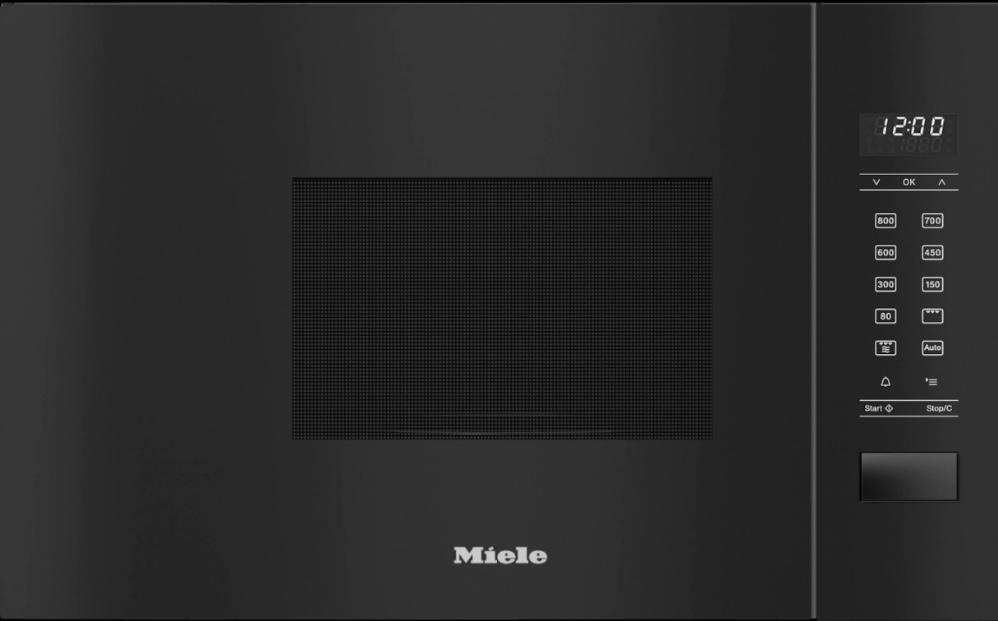 Микроволновая печь встраиваемая Miele M 2234 SC Obsidian Black, черный обсидиан
