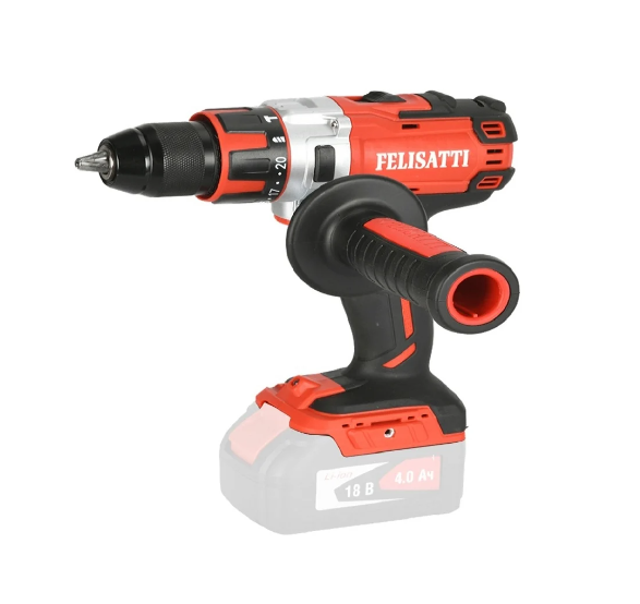 Дрель-шуруповерт аккумуляторная ударная Felisatti ДАУ-13/18В, арт. 153.5.1.10 (кейс, с 1 АКБ и ЗУ)