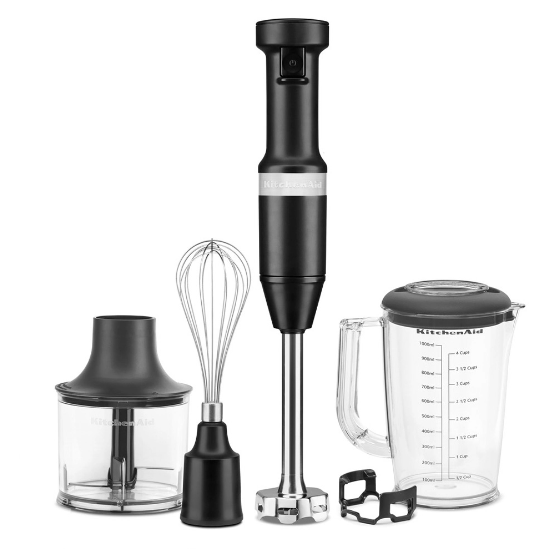 Блендер погружной KitchenAid 5KHBV83EBM, матовый черный