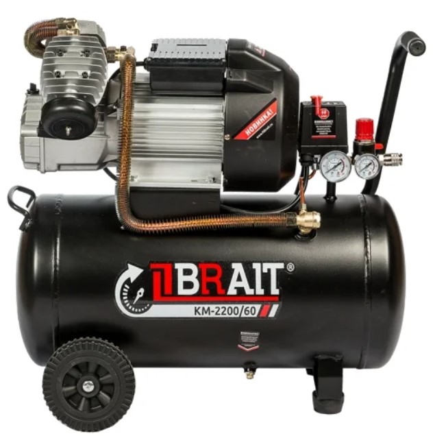 Компрессор масляный BRAIT КМ-2200/60, 60 л, 2.2 кВт
