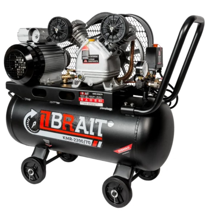 Компрессор масляный BRAIT KMR-2200/70, 70 л, 2.2 кВт