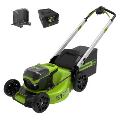 Газонокосилка аккумуляторная GreenWorks GD60LM51SPk4, арт. 2514307UB (С АКБ и ЗУ)
