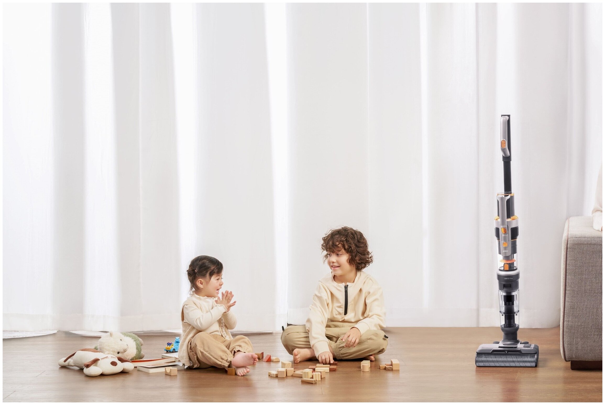 Пылесос вертикальный Jimmy HW10 Pro Grey+Golden Cordless Vacuum&Washer