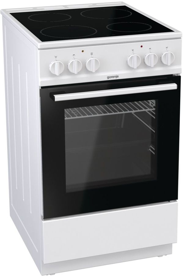 Плита электрическая Gorenje EC5151WG белый/черный стеклокерамика (без крышки)