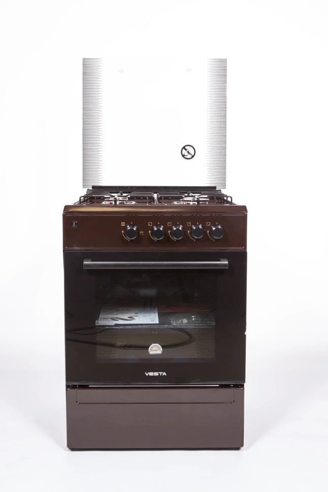 Плита газовая VESTA Bergamo VGG 10-G, коричневый