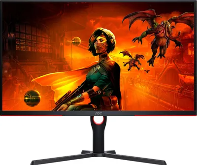 Монитор AOC Gaming U32G3X, черный/красный