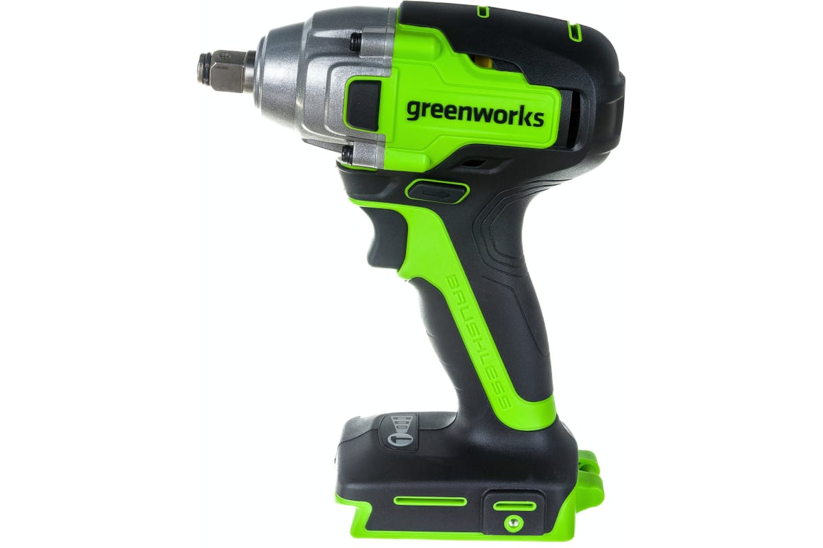 Гайковерт ударный аккумуляторный GreenWorks GD24IW400, арт. 3802907 (без АКБ и ЗУ)