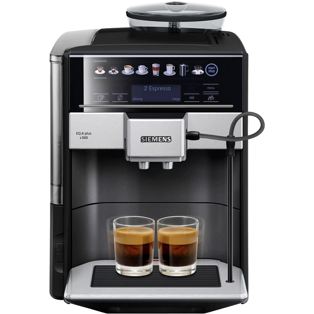 Кофемашина автоматическая Siemens EQ.6 plus s500 TE655319RW, черный/нержавеющая сталь