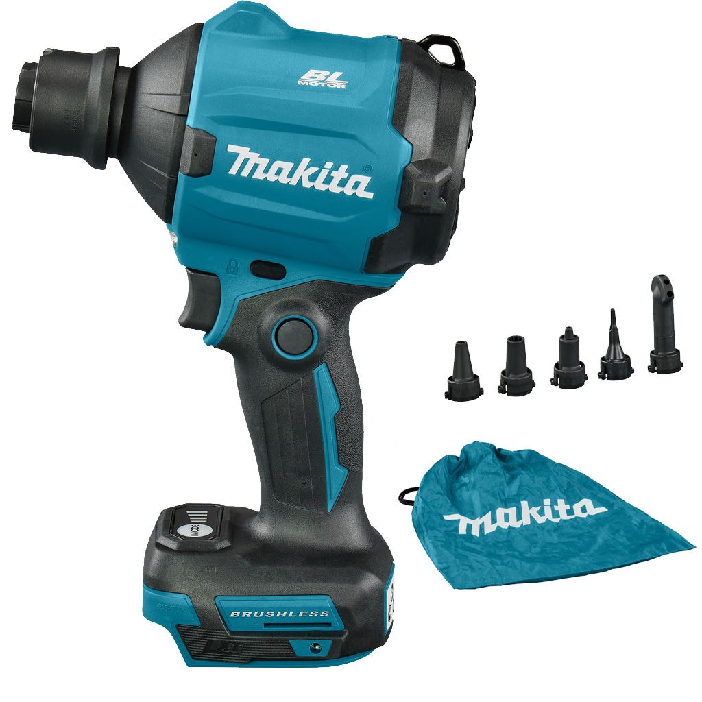 Воздуходувка аккумуляторная Makita DAS180Z, бирюзовый/черный