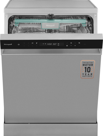 Посудомоечная машина Weissgauff DW 6138 Inverter Touch Inox, серебристый металлик