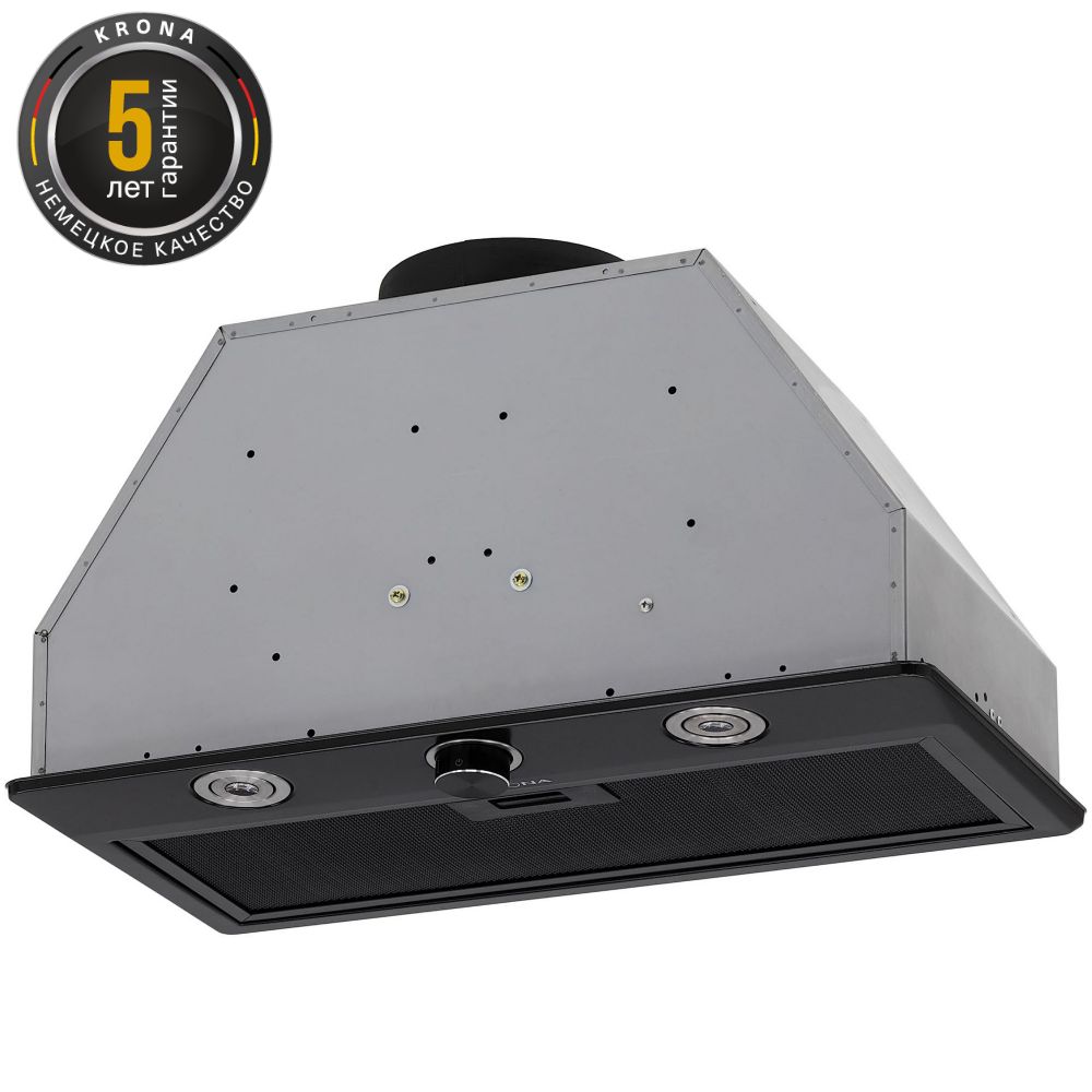 Вытяжка встраиваемая Krona SVEN 600 black one knob, черный