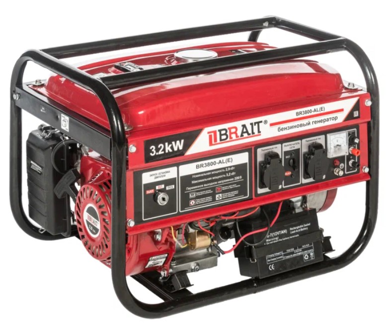 Генератор бензиновый Brait BR-3800AL (Е) 3.2 кВт, электрозапуск, 15 л