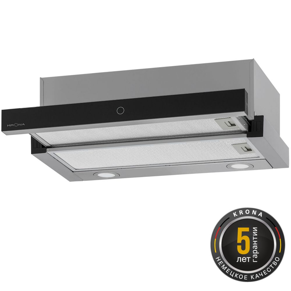 Вытяжка встраиваемая Krona Kamilla T sensor max 600 Inox, нержавеющая сталь